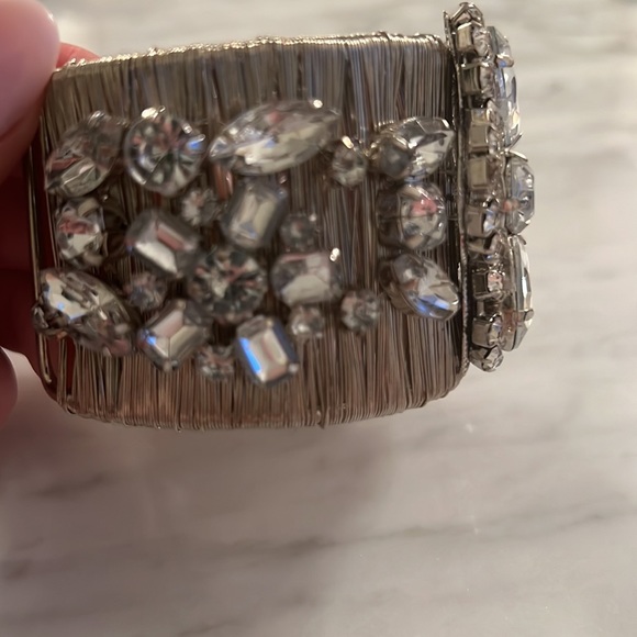 Rhinestone & Wire Cuff Bracelet - Picture 4 of 4